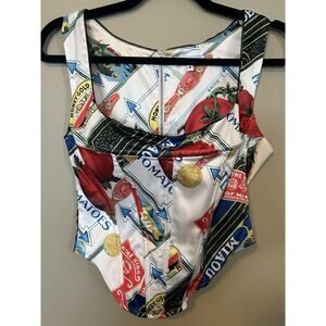 Miaou Campbell Corset Medium Tomato Designer Minneapolis Zip Up